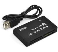DragonSat Adaptador de lector de memoria multitarjeta todo en uno para Micro SD SDHC M2 MMC XD CF MS con USB externo, color negro