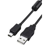 DragonTrading Cable USB Olympus CB-USB 5/CB-USB 6 1m Negro para Transferencia de Imágenes y Cargador de Batería Compatible con Cámaras Digitales Camedia/Creator/Evolt/Mju/Pen/Stylus/Tough/Traveler