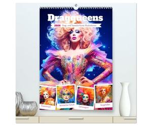 Dragqueens. Drag- und Travestie Kunst. Illustrationen (hochwertiger Premium Wandkalender 2026 DIN A2 hoch), Kunstdruck in Hochglanz: Tolle Illustrationen einer emanzipierten Community