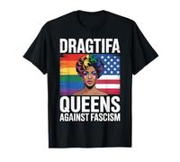 Dragtifa Reinas Negras contra El Fascismo Resisten No Kings LGBTQ Camiseta