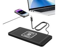 Drahtloses Autoladegerät 15W - Ultra Slim Qi Schnellladegerät Für Auto | Kabelloses Ladepad & Handyhalterung, Rutschfeste Kfz-Ladematte Für Smartphones Und Geräte Mit Qi-Ladefunktion