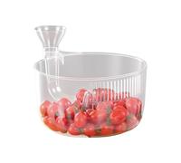 Drain Basket Fruit Washing Bowl - 10.04x5.91 inches Automatic Vegetable Strainer for Meal Preparation, Sink Rinsing with Colander Function, Kitchen Organizer for Home, Barbecue, Outdoor