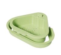 Drain Basket Kitchen Sink, Double-Layer Food Strainer, Corner Washing Organizer Rack, Convenient Storage for Fruit, Vegetables, Cleaning Tools in Home, Apartment, or Restaurant Use