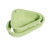 Drain Basket, Kitchen Sink Strainer, Double Layer Filter with 10 Inches Width, Food Catcher Basket for Apartment, Bathroom, Garbage, Disposal, Dorm, Home Use, Green Yellow