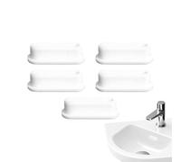 Drain Covers - 5 Piece Silicone Oval Overflow Gaskets, Leak Proof Sink Sealing Inserts, Flexible Drainage Protection Plugs, Durable Water Blocking Accessories | Replacement Fittings For Bathroom