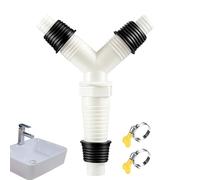 Drain Hose Splitter, Dishwasher Tee Adapter, General Drain Coupler, Leakproof Tight Adapter, Multi Outlet Converter, for Dishwasher Air Conditioner Bathroom Space Plumbing Repair 20cm