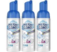 Drain Pipe Foam Cleaner,Pipe Dredge Deodorant,Powerful Sink and Drains Cleaner,Foam P-ipe Cleaners,Liquid Hair Drain Clog Remover,Powerful P-ipe Dredging Agent,for Kitchen,Bathroom,Toilet,Shower (3PC)