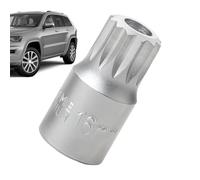 Drain Plug Socket - Carbon Steel Sump Key, Portable Hex Square Spanner, Engine Repair Component | Garage Vehicle Maintenance Tool, Sedan SUV Chassis Underbody Automotive Oil Fluid Change Wrench Device