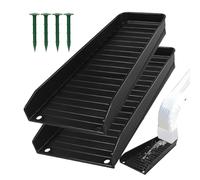 Drain Tray Set - Down Spout Extender, Gutter Guard, Erosion Control | Ground Protection Solution, Water Diversion Support for Landscaping Lawn Maintenance Outdoor Rainwater Flow Management