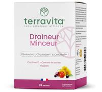 DRAINADOR DIGITAL | Acción Desintoxicación Anti-ellulitis y Piernas Pesadas | Estimula la circulación sanguínea y linfática | Activo Patentado Cactinea | 20 Bolsas Sabor Frambuesa | Made in France |
