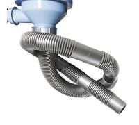 Drainage Pipe, Catch Basin Downspout Extender, 47.24x2.76x1.97 Inches Compact Adapter Hose, Water Replacement Part Pp for Kitchen Bathroom Outdoor House Yard Indoor Sink