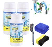 Drainelix Limpiador de desagües, espuma, limpiador de tuberías extremadamente fuerte, limpiador de desagües turbo, limpiador de desagües en espiral, limpiador de desagües salvaje, para cocina, baño