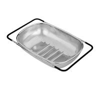 Drainer, Sink Colander, Stainless Steel Large Capacity Comfortable Handle Rust Resistant Multi Purpose Stable Base Easy Clean Heat Resistant, Strainer Basket for Straining, Rinsing Cooked