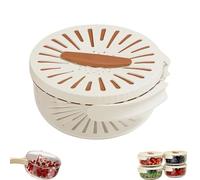 Draining and Preservation Basket - 2 In 1 Draining and Preservation Basket, Multifunctional Fruit Washing Bowl Kitchen Tool with Foldable Handle (Large,Brown)