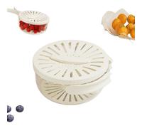 Draining and Preservation Basket, 2 in 1 Multifunctional Fruit Washing Bowl with Strainer, Dual Layer Draining Basket for Fresh Storage, Meal Prep & Fridge Organisation (White,2700 ml)