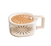 Draining and Preservation Basket - Fruit Washing Container, Multifunctional Fruit Drainer with Foldable Handle, Stackable Storage | Washing Basket for Kitchen, Fridge, Picnic, Camping, Berries, Grapes