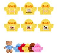 DRAJOIN 6 Piezas Ropa Personalizada para Ositos de Peluche con Foto y Nombre, Ositos de Peluche 20-40 cm, Ropa Personalizada para Muñecos Haz tu Propia Camisa