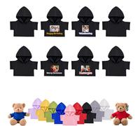 DRAJOIN 8 Piezas Ropa Personalizada para Ositos de Peluche con Nombre y Foto, Ropa Personalizada para Ositos 20-40 cm Muñecos Haz tu Propia Camisa Muñecos Peluche