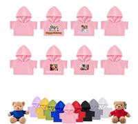 DRAJOIN 8 Piezas Ropa Personalizada para Ositos de Peluche con Nombre y Foto, Ropa Personalizada para Ositos 20-40 cm Muñecos Haz tu Propia Camisa Muñecos Peluche