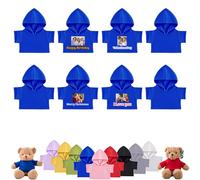 DRAJOIN 8 Piezas Ropa Personalizada para Ositos de Peluche con Nombre y Foto, Ropa Personalizada para Ositos 20-40 cm Muñecos Haz tu Propia Camisa Muñecos Peluche