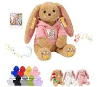 DRAJOIN Conejo De Peluche Personalizado con Texto Y Foto, Stuffed Bunny Juguete De Peluche A Medida como Regalos Personalizados para Adultos Y Niños En Pascua Y Navidad, 30cm