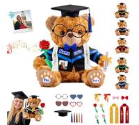 DRAJOIN Oso De Graduación A Medida con Imagen Y Palabra para La Graduación Y Navidad, Personalizado Graduation Teddy Bear Regalo Personalizado para Todos Los Graduados De Jardín A Universidad