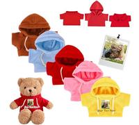 DRAJOIN Ropa Personalizada para Ositos de Peluche con Foto y Nombre, Ositos de Peluche 20-40 cm, Ropa Personalizada para Muñecos Haz tu Propia Camisa