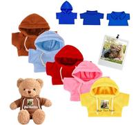 DRAJOIN Ropa Personalizada para Ositos de Peluche con Foto y Nombre, Ositos de Peluche 20-40 cm, Ropa Personalizada para Muñecos Haz tu Propia Camisa