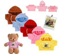DRAJOIN Ropa Personalizada para Ositos de Peluche con Foto y Nombre, Ositos de Peluche 20-40 cm, Ropa Personalizada para Muñecos Haz tu Propia Camisa