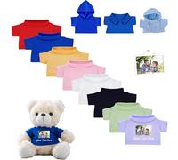 DRAJOIN Ropa Personalizada para Osos de Peluche con Foto y Nombre, Ropa para Osos 20-40 cm Muñecos Haz tu Propia Camisa de Peluche