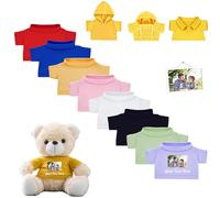 DRAJOIN Ropa Personalizada para Osos de Peluche con Foto y Nombre, Ropa para Osos 20-40 cm Muñecos Haz tu Propia Camisa de Peluche