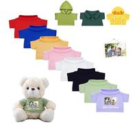 DRAJOIN Ropa Personalizada para Osos de Peluche con Foto y Nombre, Ropa para Osos 20-40 cm Muñecos Haz tu Propia Camisa de Peluche