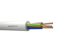 Draka 3G1.5mm² Cable De Poder De Vinilo Flexible Eca Blanco - 803873 [100 Metros]