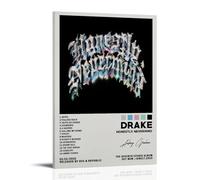 Drake-HonestlyNeverMind - Póster de moda con portada de álbum de música en lienzo para decoración de pared, 20 x 30 cm, estilo marco-1