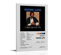 Drake-More Life Póster de moda con portada de álbum de música en lienzo para decoración de pared, 40 x 60 cm, estilo marco-1