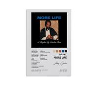 Drake-More - Póster de la vida con portada de álbum de música a la moda, lienzo para decoración de pared, 50 x 75 cm, estilo sin marco, 1