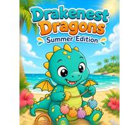 Drakenest Dragons: Summer Edition Coloring Book: 50 pages of Cute Baby Dragons at the Beach, Pool & Campfire - Fun Coloring Pages for Kids Ages 3-8