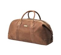 DRAKENSBERG Duffel Weekender DR00306 - Bolsa de Viaje Grande de Estilo Retro, expandible, Unisex, Hecha a Mano, 60 l, Cuero de búfalo, marrón Havana