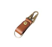DRAKENSBERG Llavero de piel 'Max' con mosquetón para hombre, diseño industrial, hecho a mano, color marrón vintage, DR00062, marrón envejecido, Talla única