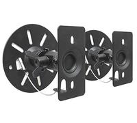 Drall 2X Soportes Universales para Altavoces y Altavoces Acústicos Giratorios + Inclinables Peso hasta 15kg Montaje en Techo + Pared - Negro Modelo: BS9B