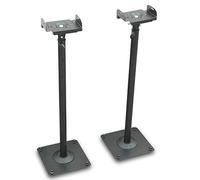 Drall Dos Soportes de Altavoces Negros Monitores de Audio Soporte de satélite Ajustable en Altura con conducto de Cable Modelo: LS-1B