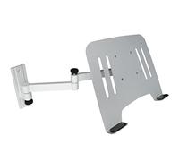 Drall Soporte de Montaje en Pared para computadora portátil (Aprobado por TÜV SÜD) Blanco con Adaptador de portátil Bandeja de Placa Plata Modelo: L52W-IP3S