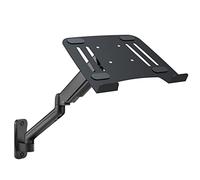 Drall Soporte de Pared para portátil, Brazo extendido neumático Regulable en Altura, Bandeja articulada para portátil de Movimiento Completo, Apto para Pantallas de 10 a 17", Negro LT12T-IP3B