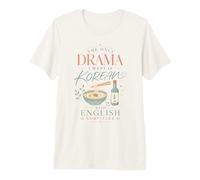 Drama Coreano K Drama Subtítulos en inglés Ramen Soju Camiseta Premium
