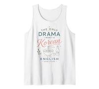 Drama Coreano Ramen Subtítulos K Drama Fan Comida Coreana Camiseta sin Mangas