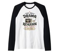Drama Coreano Subtítulos en inglés Kdrama Retro TV Fan Camiseta Manga Raglan