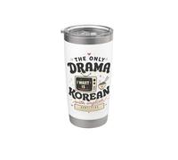 Drama coreano Subtítulos en inglés Kdrama Retro TV Fan Vaso térmico de acero inoxidable de doble pared