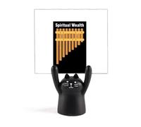 Drama Human Spiritual Wealth Memo Holder Cartoon Black Cat Stand Decoración