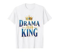 Drama King Club Funny Boys Teatro Grupo Teatro Clase Camiseta gráfica económica, Hombre, Blanco, M