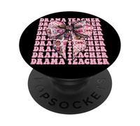 Drama Maestro Drama Enseñanza Teatro Máscara Actor Chica Mamá PopSockets PopGrip Adhesivo